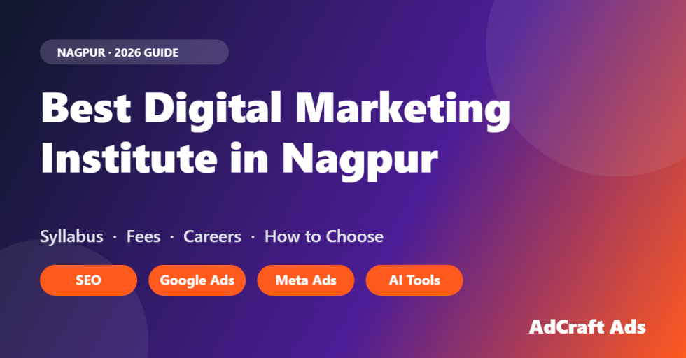 Best digital marketing institute in Nagpur 2026 guide by AdCraft Ads